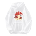 thumbnail image 1 of Sudadera con capucha Hanzidakd para mujer, bonita sudadera con capucha de hongo kawaii para adolescentes, ropa para niñas, sudadera con capucha, camisetas blancas L, 1 of 4