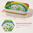 thumbnail image 5 of St. Patrick's Day Velvet Portable Jewelry Box with Removable Compartment - Stylish Gift, Display Case, and Decorative Box, 5 of 7