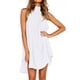 thumbnail image 1 of Sonducket Vestido de tiras Traje de verano con cuello halter Exquisito Cuello Dulce regalo Elegancia Diseño elegante Ropa de mujer Vestidos Blanco XXL, 1 of 6