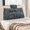 Grey, variant on TOPCHANCES Headboard Reading Pillow, Bed Rest Reading Pillow, Triangular Wedge Bedside Backrest Support Cushion with Removable Cover & Detachable Neck Roll Pillow, Grey, 39x8x20 Inches