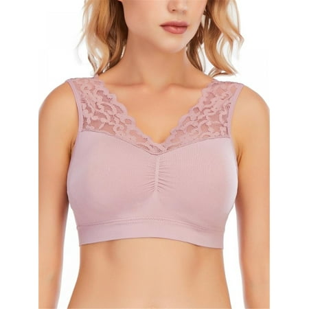 

Women Lace Sports Bras Padded Seamless Yoga Workout Bra for Running Activewear M-3XL