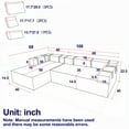 thumbnail image 4 of LUCKHAO Modular 108" L Shaped Sectional Chenille Living Room Sofa Set With Square Arms and 6 Pillows,Free Combination Sofa  Requires No Assembluy (Left / Right  Chaise), 4 of 20