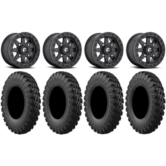 Fuel Maverick Bdlk Bk 15" Wheels 35" MotoRally Tires Sportsman RZR Ranger