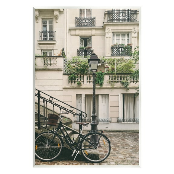 Stupell Industries Bike in Town Photography Travel & Places Photography Unframed Art Print Wall Art, 10 x 15