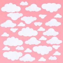 EXHUMKY 31-Piece Removable White Cloud Wall Decals Vinyl Stickers for Furniture and Walls Home Decor