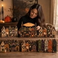 thumbnail image 5 of Wooden Halloween Village Tabletop With Country Style For Decor House Rustic Fall Tray Haunted Town Centerpiece, Halloween Craft Decorations, Creative Gift, Halloween Decor ,1pcs, A, 5 of 8