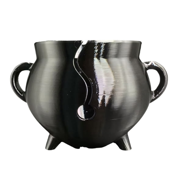 Round Yarn Bowl With Carved Holes Knitting Tool Organiser Container For Knitting Weaving Crochet Craft Project