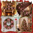 thumbnail image 7 of Yexmas 24pcs Striped Velvet Christmas Bows, Xmas Ribbon Bows Ornaments for Christmas Tree, Gift Wrapping,Crafts,Party, Wreath Garland Holiday Decor, 7 of 7