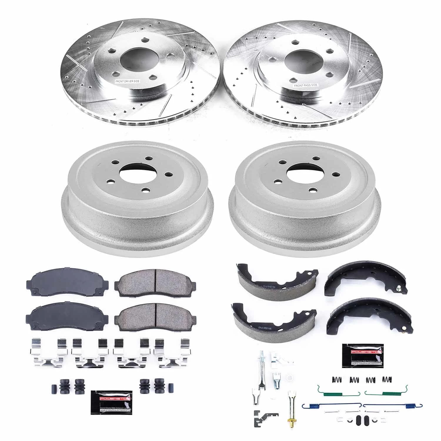Power Stop Front and Rear Z23 Evolution Brake Drum Kit K15218DK