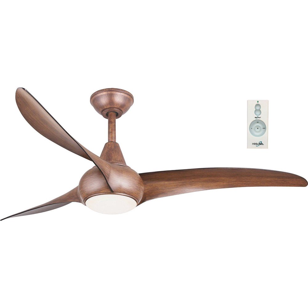 Minka Aire Light Wave 52" Ceiling Fan with Remote Control Distressed