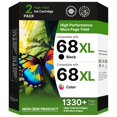thumbnail image 1 of Combo de cartuchos de tinta Adoccur 68XL negro y color, 1 of 7