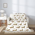 thumbnail image 2 of Rateoe Dachshund Going To Play Tennis Pattern Flannel Throw Blanket, Ultra-soft Blanket for Bed, Couch, Car, Hypoallergenic Anti-pilling blanket-50"x40"(Vertical), 2 of 6