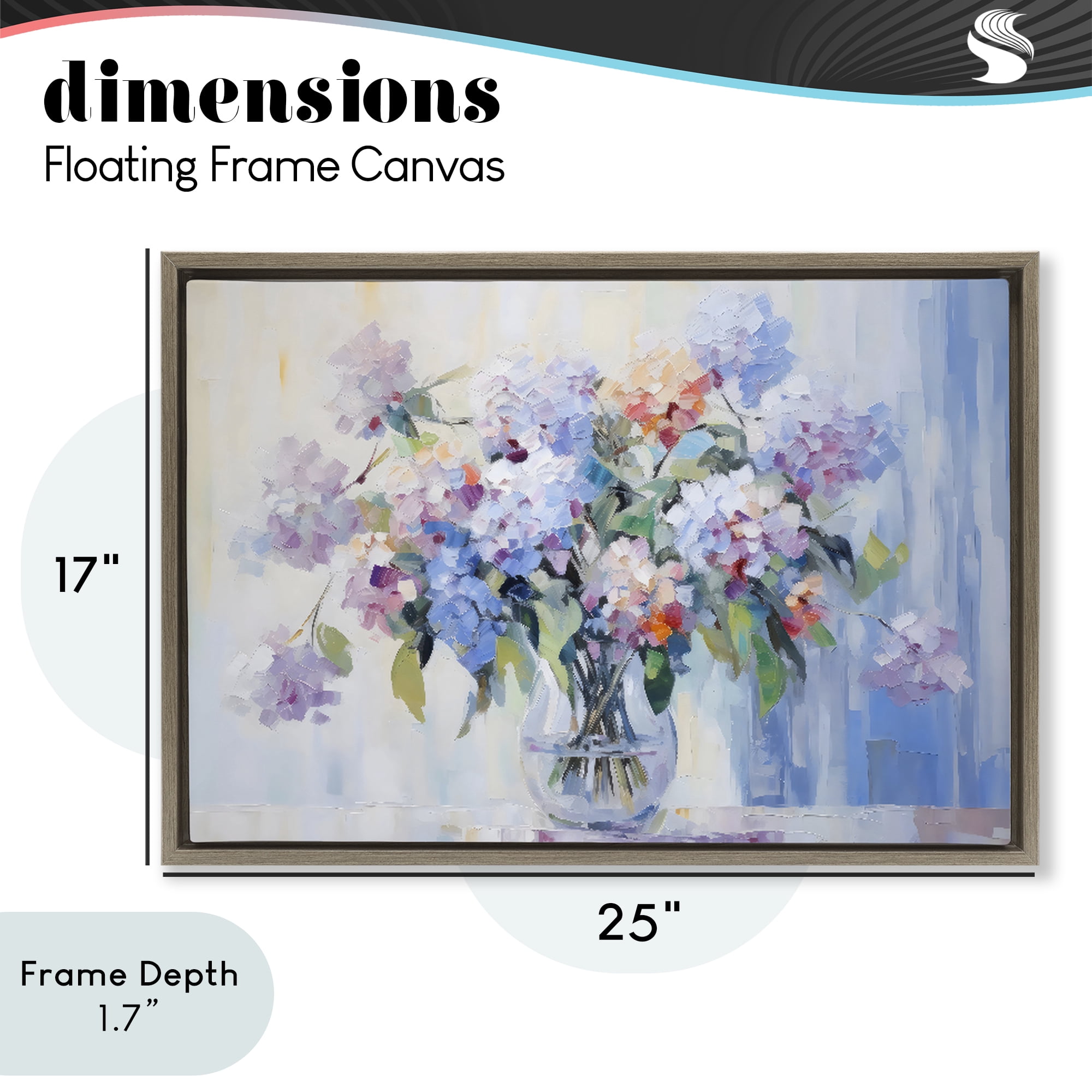 Stupell Industries In Full Bloom Bouquet Brown Framed Floater Canvas Wall Art, design by Creative Studio