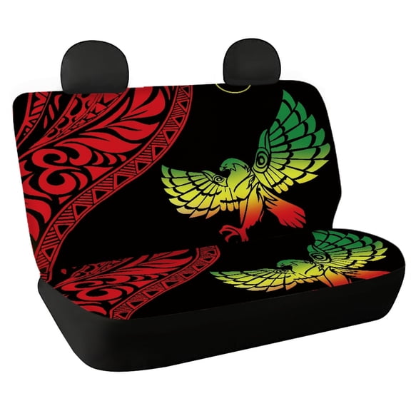POLERO Rear Bench Seat Covers for SUV, 2 Piece Non-Slip Car Rear Seat Covers Easy to Install Durable Waterproof Back Seat Covers