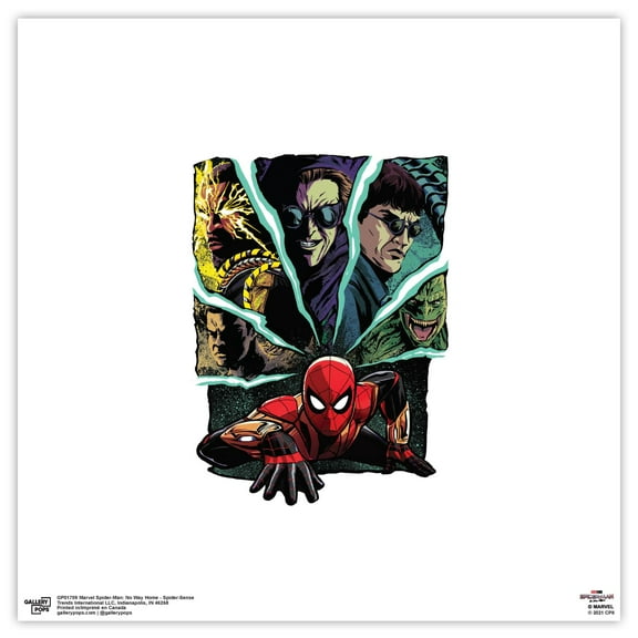 Gallery Pops Marvel Spider-Man: No Way Home - Spider-Sense Wall Art, Unframed Version, 12" x 12"
