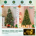 thumbnail image 6 of Topbuy 6FT Pre-lit Artificial Christmas Tree Hinged Xmas Tree with 560 Warm White LED Lights, 6 of 10