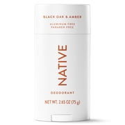 Native Deodorant, Aluminum Free, Black Oak & Amber, for Women and Men, 2.65 oz
