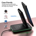 thumbnail image 3 of Wireless Charger for Samsung/Android, HOLYJOY Foldable 3 in 1 Fast Charging Station/Stand/Multi Charger for Samsung S24/S23/S22/Note 20, Travel Pad for Galaxy Watch 7/6/5/4/Active 2, for Buds(Black), 3 of 5