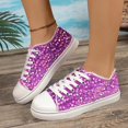 thumbnail image 7 of Women Glitter Sneakers Shiny Sparkle Sneakers Lightweight Rubber Outsole Sequins Shoes (Purple 38), 7 of 7