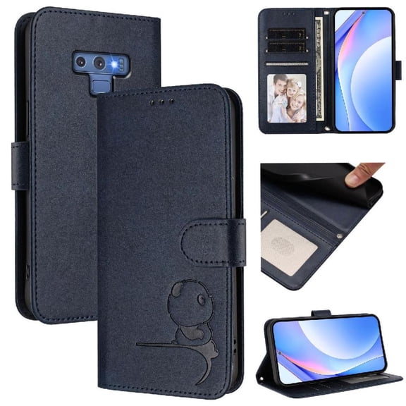 Phone Case for Samsung Galaxy Note9 Card Slots Holder Kickstand Pu Leather Rfid Blocking Magnetic Flip Folio