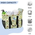 thumbnail image 5 of Cartoon Avocado Reusable Grocery Bags with Handle Side Pocket Waterproof Shopping Portable Tote, 5 of 8