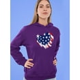 thumbnail image 2 of American Heart 4Th Of July Hoodie Women -Image by Shutterstock, Female 4X-Large, 2 of 4