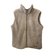 Free Country L.T.D. Womens Size X-Large Full Zip Plush Vest, Walnut