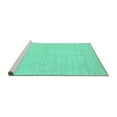 thumbnail image 2 of Ahgly Company Machine Washable Indoor Rectangle Solid Turquoise Blue Modern Area Rugs, 7' x 9', 2 of 4