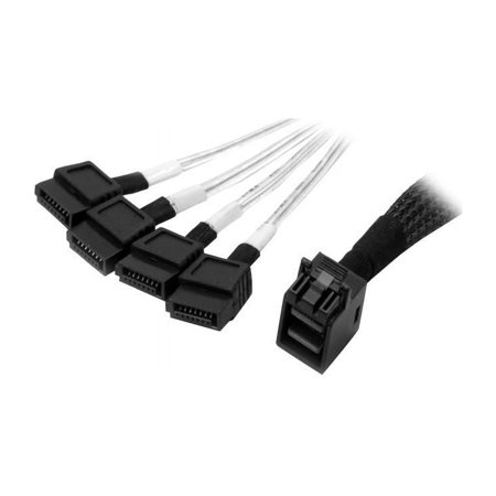 UPC: 0065030866095 | StarTech.com Model SAS43SAT1M 3.3 ft. Internal Mini-SAS to SATA Cable – SFF-8643 to 4x SATA – 1 m Female to Female
