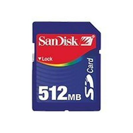 SanDisk - Flash memory card - 512 MB - SD - for Alienware Area-51 m5500, MJ-12 m7700; Panasonic-RR-XR320, SV-SD80; ToshibaMEA-110, 210