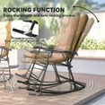 thumbnail image 4 of Outsunny 3pc Patio Foldable Rocking Chair Set, Light Brown, 4 of 10