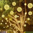 thumbnail image 4 of Guirnalda de luces LED para árbol de Navidad, con forma de bola, de ratán, para exteriores, 20 cm de diámetro y 30 cm de largo, 4 of 5
