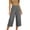 Gray, variant on SwiftWear Womens Cotton Capri Pants Casual Wide Leg Elastic Waist Summer Lightweight Cropped Loose Pants with Pockets