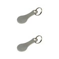 thumbnail image 1 of relayinert 2 Pieces Metal Shopping Trolley Removable Key Portable Reusable Replacement Smooth Men Women Cart Token Accessories 2Pcs 2Set, 1 of 6