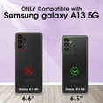 thumbnail image 2 of Galaxy A13 5G Case, Samsung Galaxy A13 5G Case with HD Screen Protector, [Military Grade] Shockproof Protection Case with 360° Magnetic Ring Holder Kickstand Case for Samsung A13 5G, Purple, 2 of 16