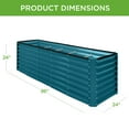 thumbnail image 3 of Best Choice Products 8x2x2ft Raised Metal Outdoor Garden Bed for Flowers Vegetables Herbs - Peacock Blue, 3 of 8