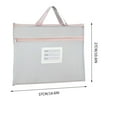 thumbnail image 3 of FeiFu Large Zipper Pouch with Handle Pocket Waterproof File Bag, A4 Foldable Document Storage Bag for Office Carrying Paper Files Books Filing Folder Travel Pink, 3 of 5