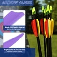 thumbnail image 3 of Uxcell Arrows Vanes, 100 Pack 1.65 Inch Arrow Fletching Archery Arrow Feather Shield Fletch for DIY Target Shooting, Yellow 2.5 in  Purple, 3 of 5