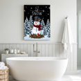 thumbnail image 6 of Canvas Wall Art, Black Snowman Christmas Framed Canvas Prints for Kitchen Bedroom, Xmas Pinecone Tree Snowflake Small Gallery Wrapped Wall Decor for Home Office, Gifts, 8"x12" Ship Next Day, 6 of 9
