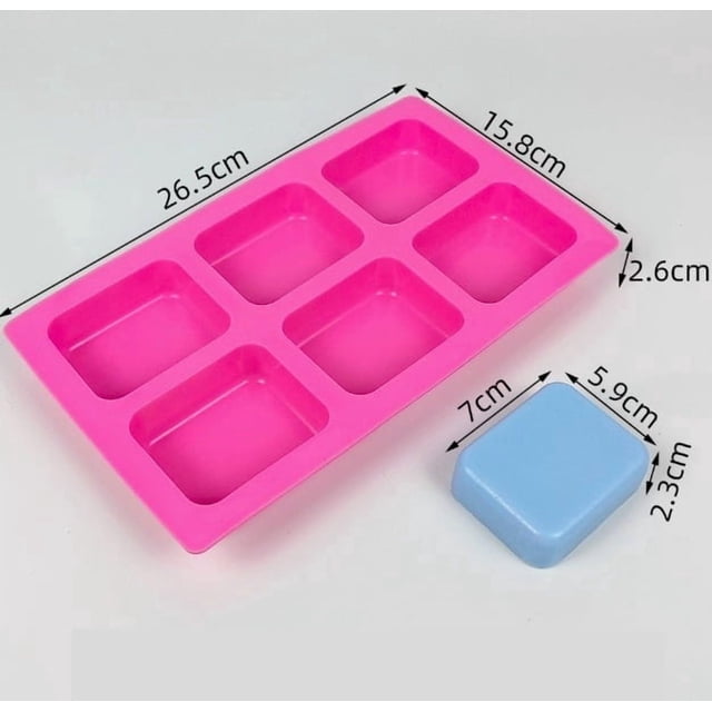 Molde de silicona cuadrado para jabones y pasteles