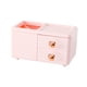 thumbnail image 3 of Organizador de escritorio de oficina, papelería DIY con cajón, soporte para brochas de maquillaje para la escuela oso rosa, 3 of 9
