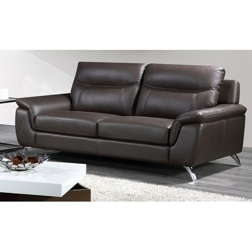 Cortesi Home Chicago Leather Sofa, Leather Sofa Bed Chicago