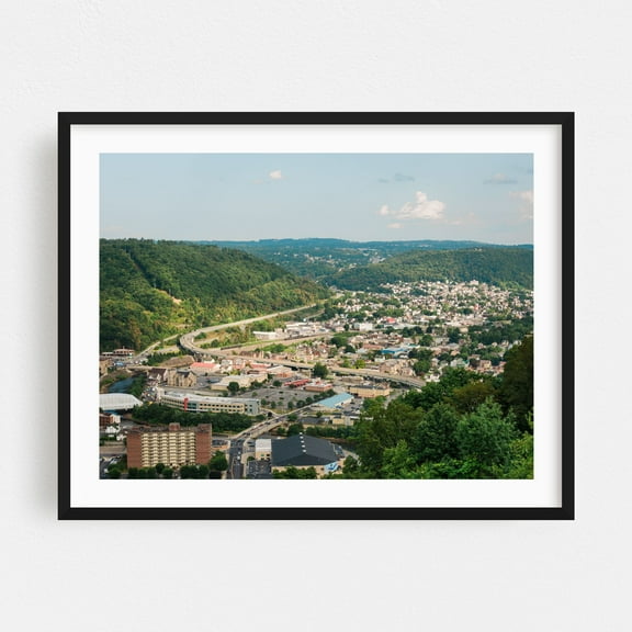 From the Incline, Johnstown 03 - Johnstown Pennsylvania Photography Black Framed Wall Art Print 16 x 20 inches