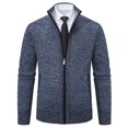 thumbnail image 3 of Cárdigan de lana con cremallera completa de alta calidad para hombre, suéter de gran tamaño, suéter informal navideño, cárdigans, abrigos, prendas de vestir para hombre de EE. UU., Amazon, 3 of 5