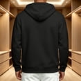 thumbnail image 4 of Zip Up Hoodies for Men Fashion Fleece Long Sleeve Hooded Sweatshirts Winter Casual Thermal Regular Fit Drawstring Hoodies Black S, 4 of 6