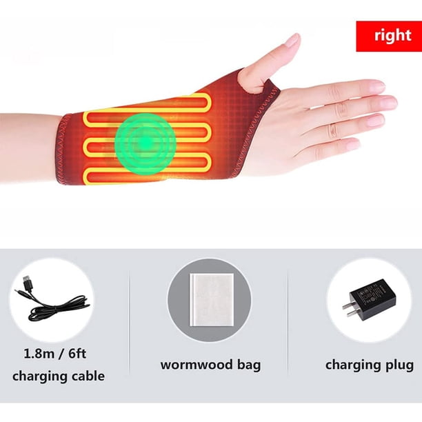 TopMax Hand & Wrist Heating Pad Wraps, 3 Adjustable Levels,Therapy