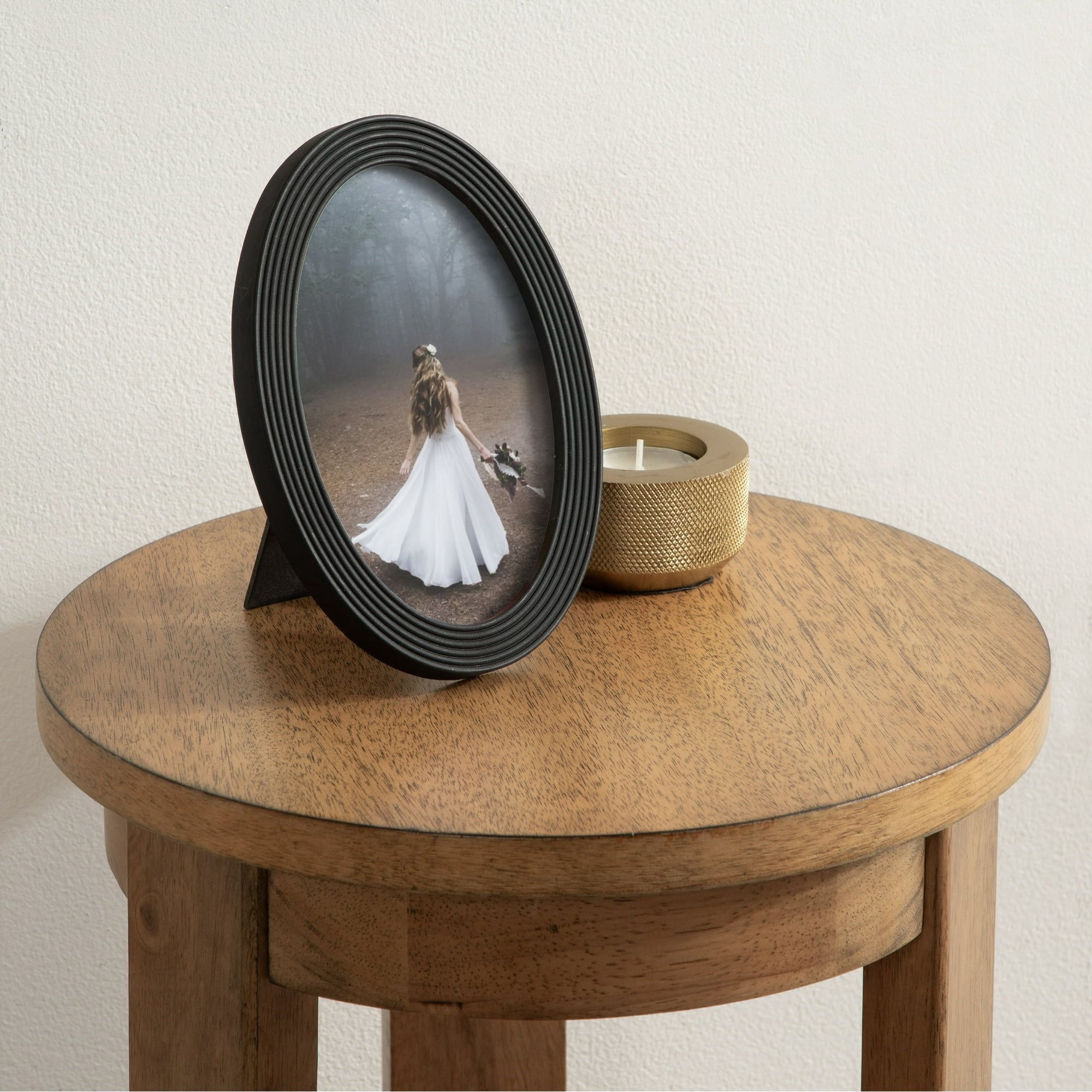 3 Pack Decorative Tabletop Picture Frame 4x6 Oval Black