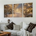 thumbnail image 2 of Modern Winter Wonderland Canvas Art - Snowy Forest Christmas Wall Decor with Wooden Frame, Perfect for Living Room &amp; Bedroom, Easy Hang,Christmas Home Decor 12*16inch*3pcs, 2 of 6