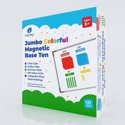 Simply Magic Magnetic Base Ten Blocks for Math, 131+4-Piece Math Manipulative Set