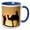 Blue/White, variant on 3drose, Desert Camels Are a Way of Transportation,and Are Also Used for Racing at Dubai Camel Racecourse 2, 11oz Magic Transforming Mug
